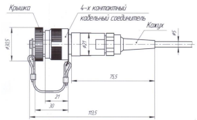 Герметичная бортовая оптическая кабельная сборка ФТЯИ.203733.301