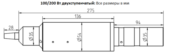 Изолятор с выводом в свободное пространство, не PM, 980/1030/1064 нм, 200 Вт